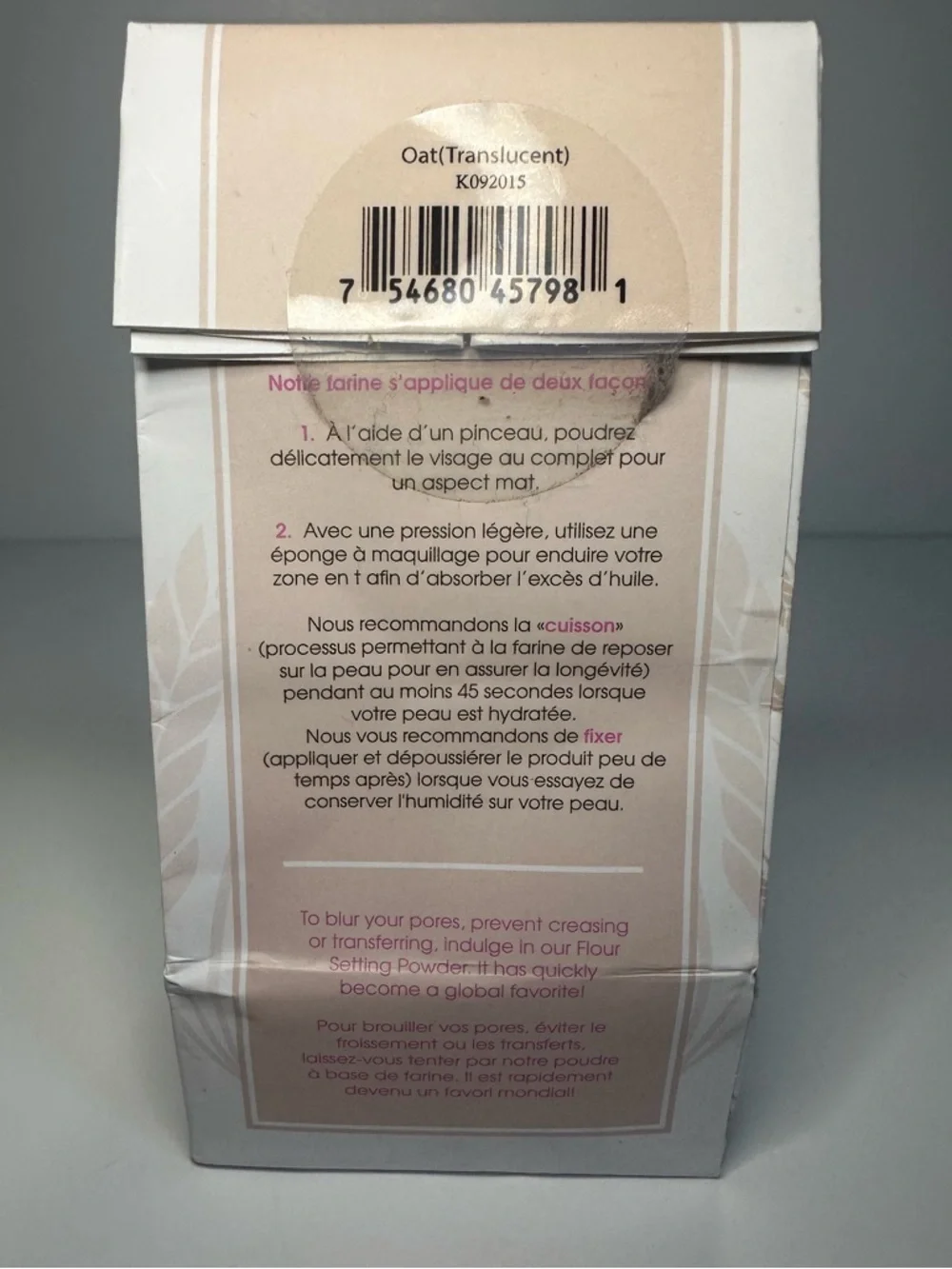 Beauty Bakery New Better Not Bitter Flour Translucent Setting Powder in Oat